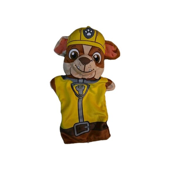 Melissa and Doug Paw Patrol Hand Puppet Rubble Pre-owned,  10.5 " Long Kids Toy - Picture 1 of 7